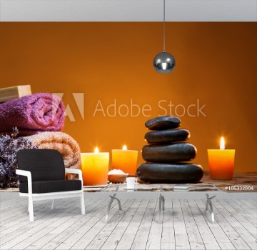 Picture of Spa still life with aromatic candles